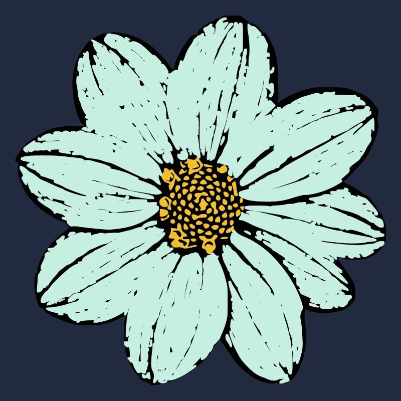 Fleur, bleu clair, fleur bleue