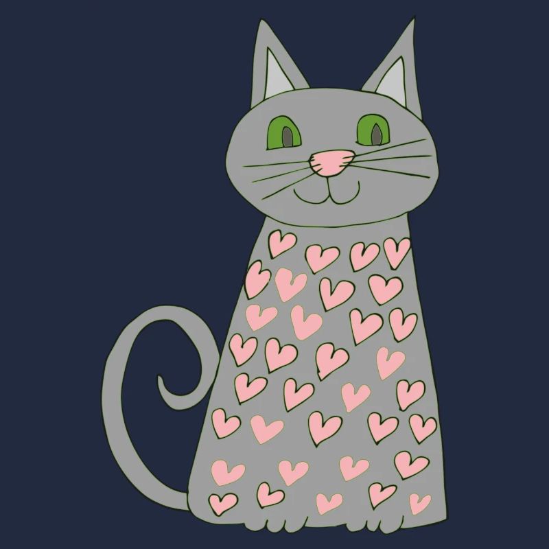 katze mit herzen