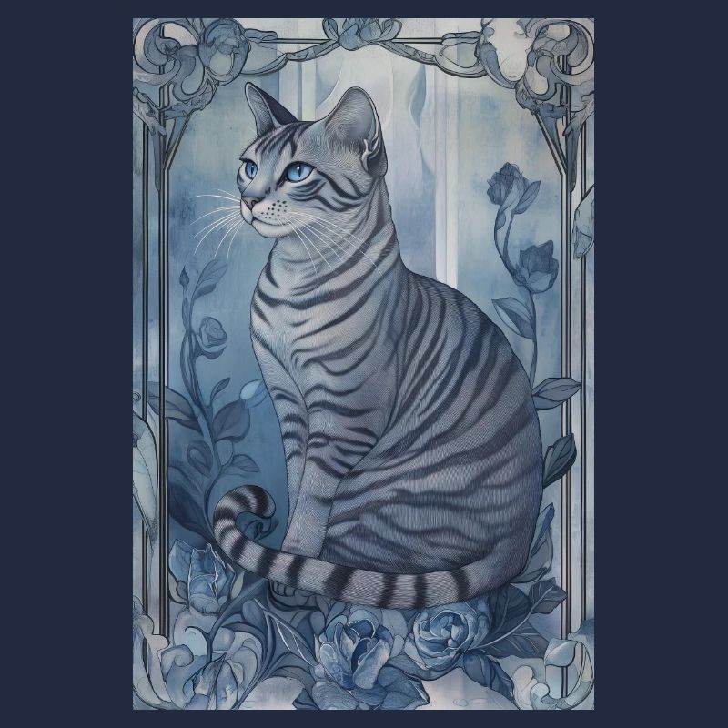 jayfeather häherfeder schöne getigerte Katze grau