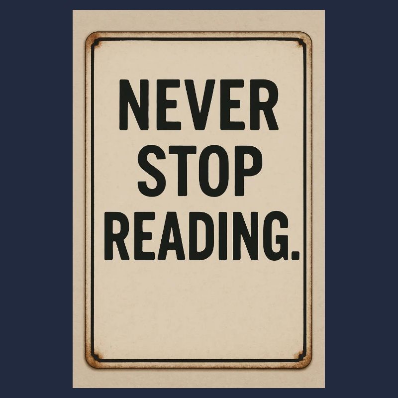 Hören Sie nie auf zu lesen