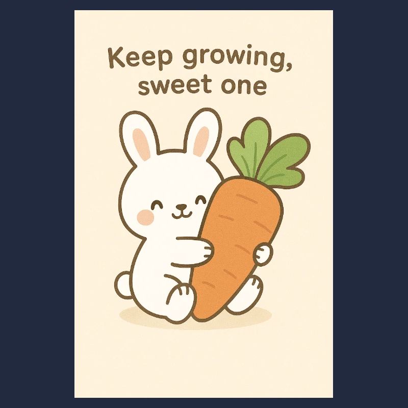 Kawaii Bunny Umarmt Riesenkarotte