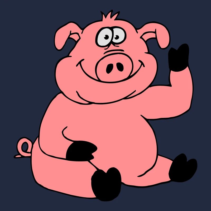 Mignon bande dessinée bande dessinée ondes de cochon amical