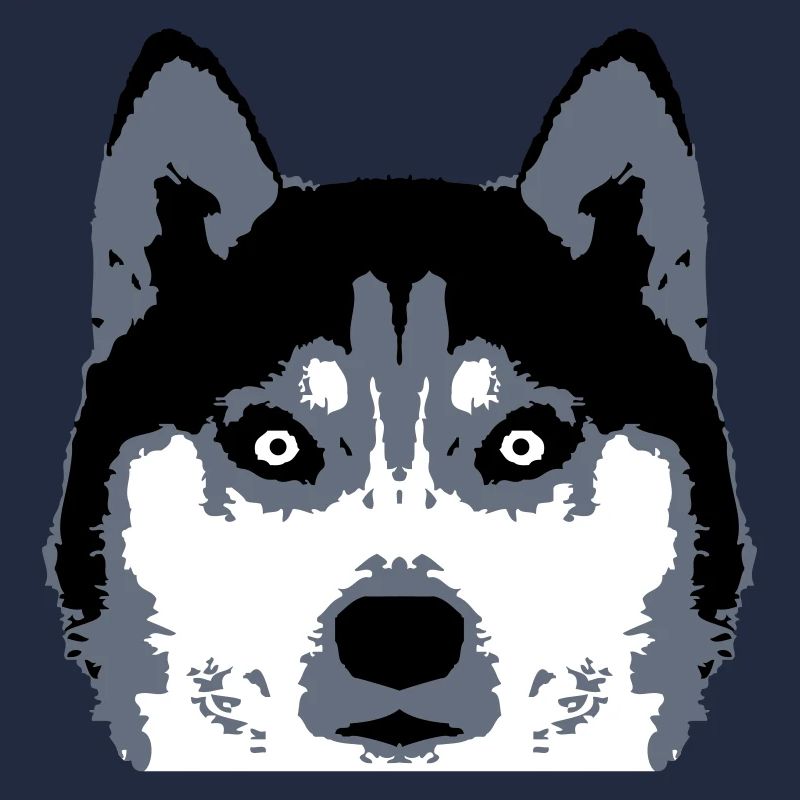 Hund Weißer Husky Gesicht Kopf Schöne Rasse Cool