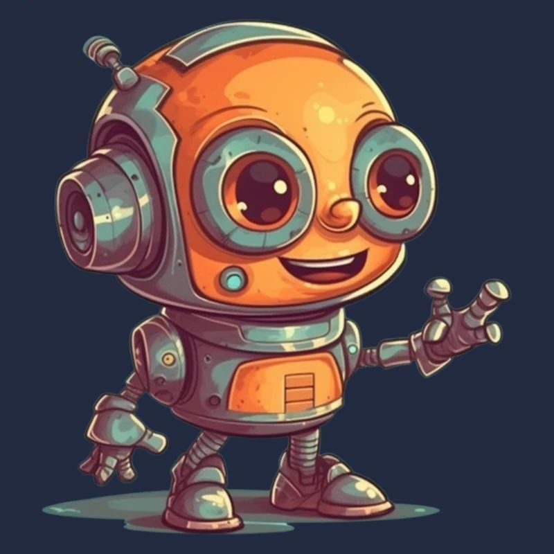 Mignon ami de la technologie robotique ondulante