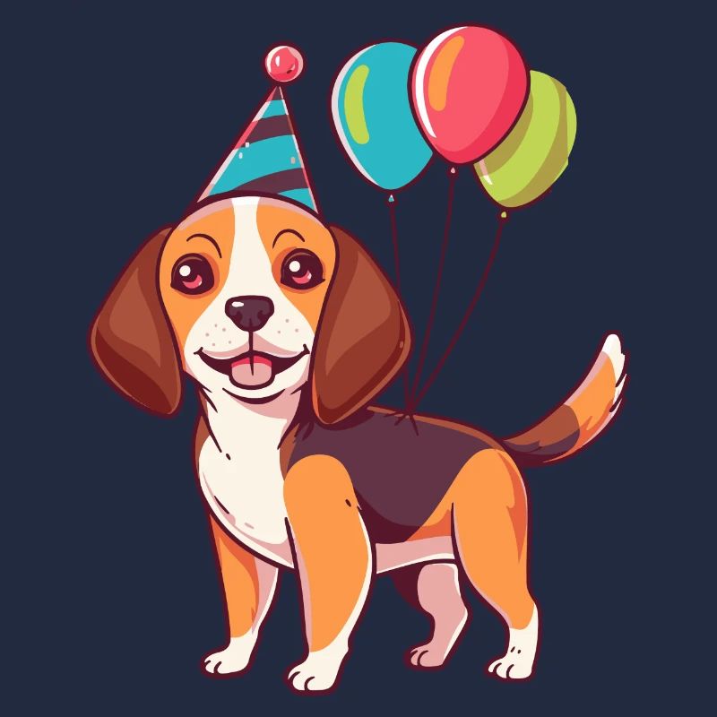 Beagle Hunde Geburtstag Comic