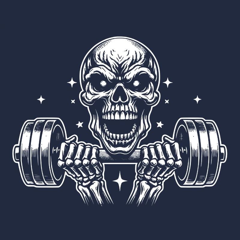 No Limit hartes Workout Skull mit Hantel