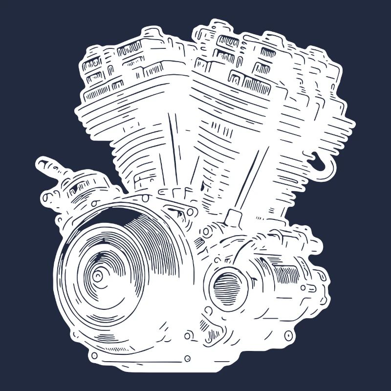 Motorcycle Engine Block Cylinder Fan Displacement Engine