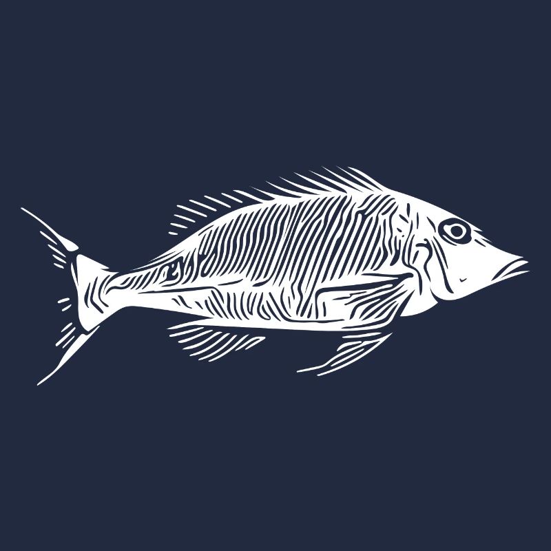 Vintage Fish HerringBone Bony Fish Skeleton