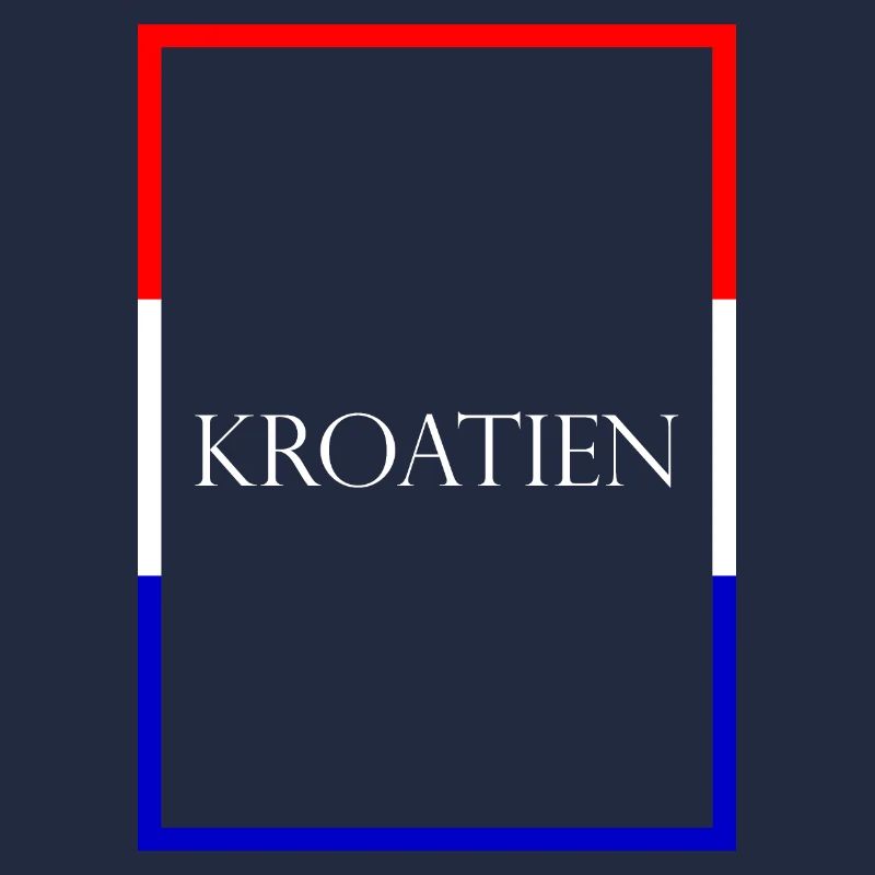 Croatie Lettrage de déclaration avec drapeau