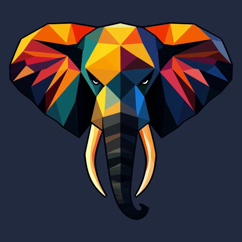 Elephant Low Poly Design