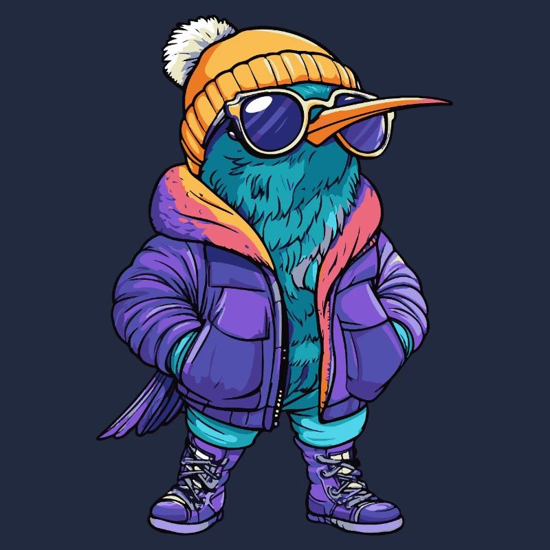 Kolibri Vogel Cool Comic