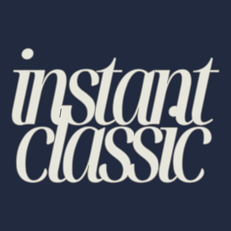Instant Classic - Minimalistisches Textdesign
