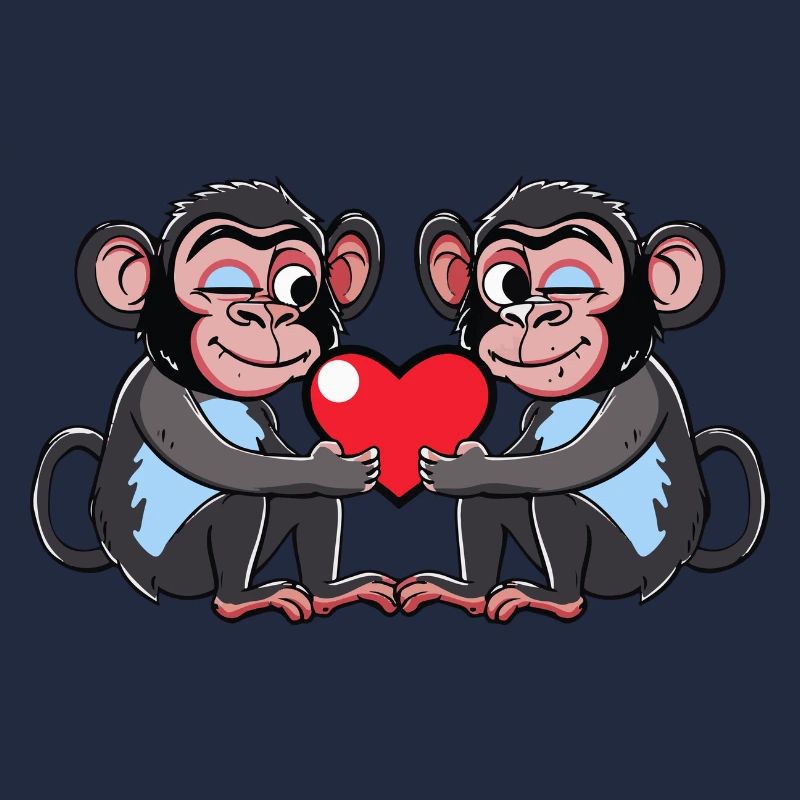 Affe Paar Liebe