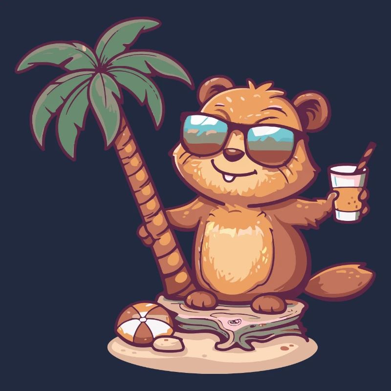 Beaver Summer Beach Comic