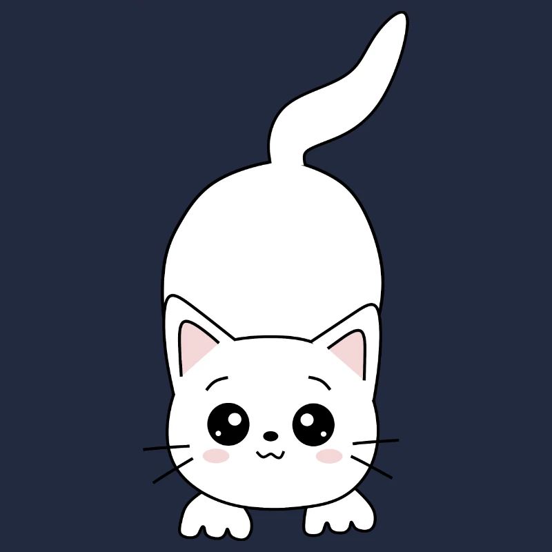 Chat Blanc Blanc Chats Kawaii Chat Mignon
