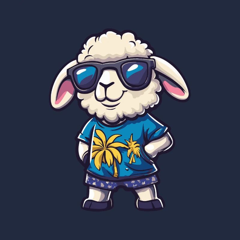 Mouton Bande Dessinée Cool Été