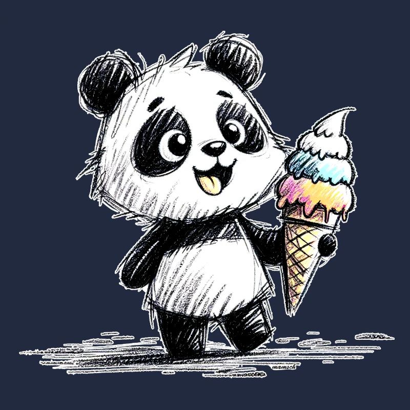 Panda avec glace