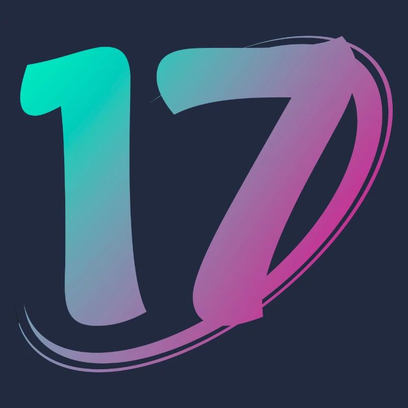 Numéro 17 multicolore
