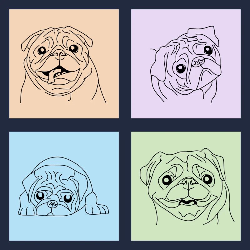 Pastell Mops Squad - The Cute and the Cuddly