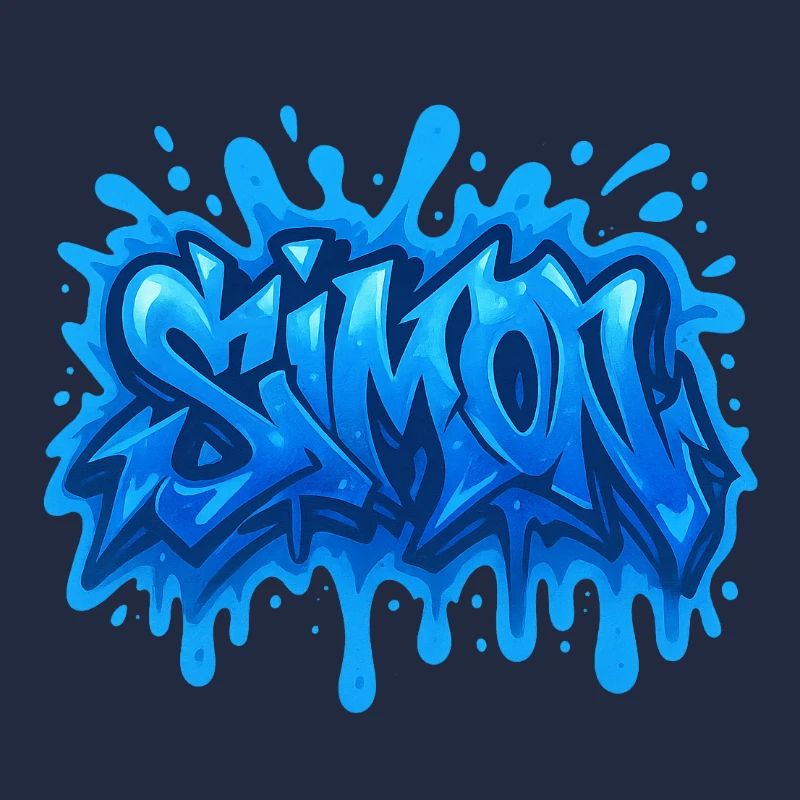 Graffiti  Simon Prénom cadeau idéal imprimable sur
