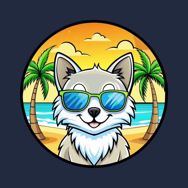 Lunettes de soleil de plage de race de chat angora turc