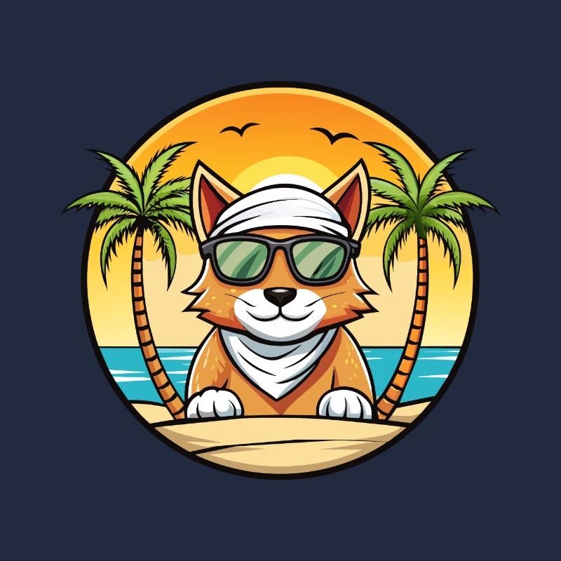 Lunettes de soleil de race de chat Mau arabe de plage