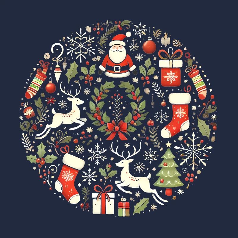 Festliches Weihnachtskreis-Design
