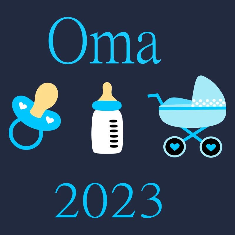 Oma 2023 Geburt Junge Vorlage