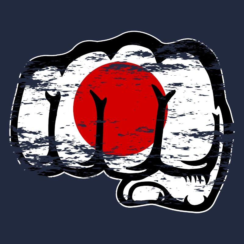 Japan Flagge Hand Faust used