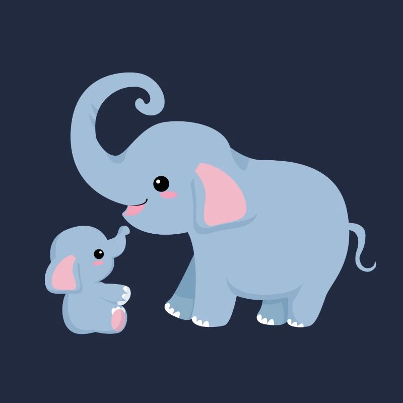 Maman et moi mignon éléphant avec cadeau de maman