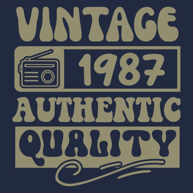 Authentic 1987 Millésime 1987 - Vintage 1987 Rétro