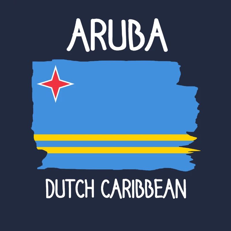 Drapeau d’Aruba - Caraïbes néerlandaises - Caraïbes