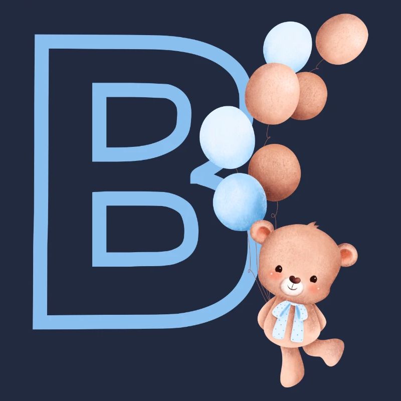 Buchstabe b blauer Bär