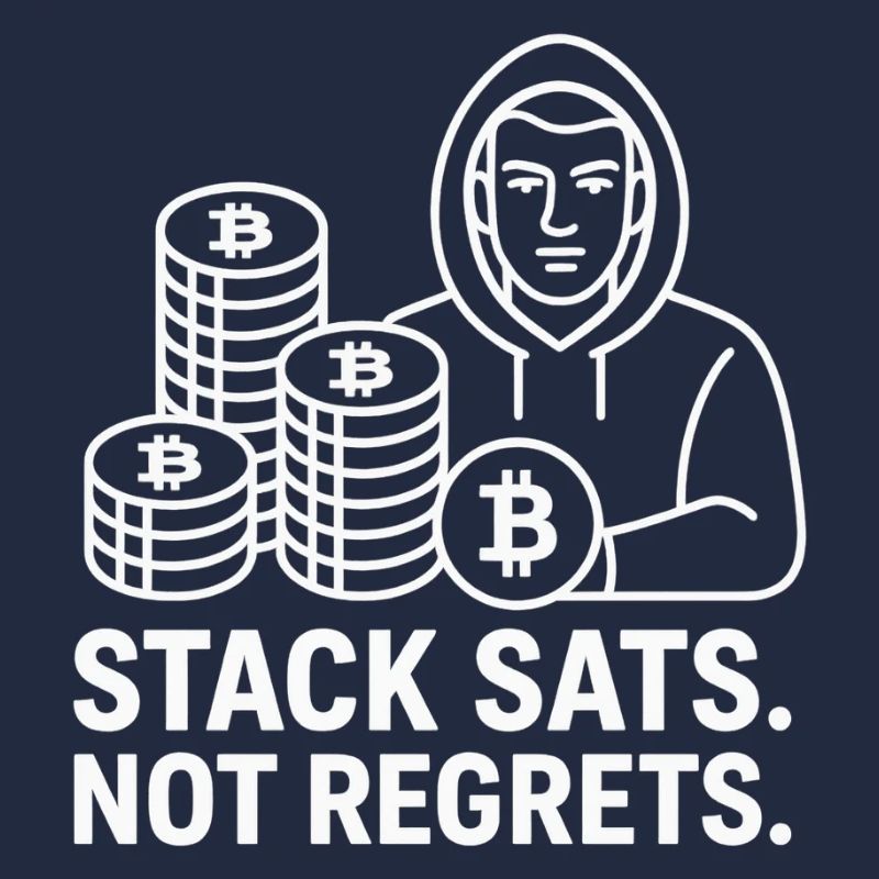 Conception de sweat à capuche Bitcoin – Stack Sats. Pas de regrets.