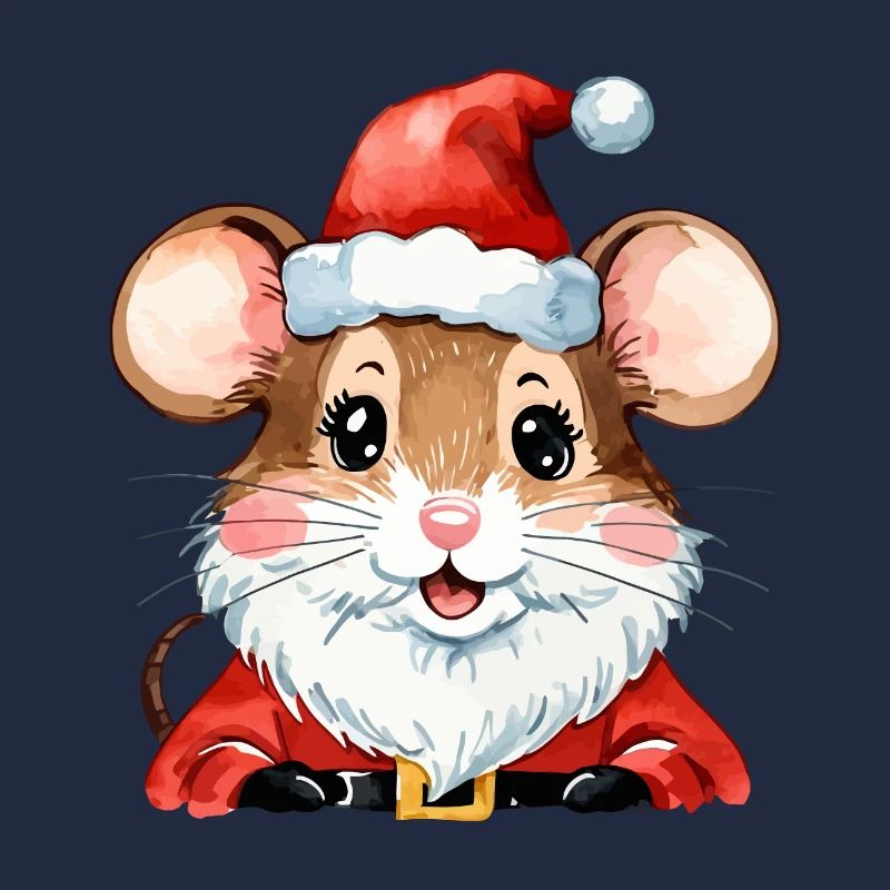 Dessin de Noël Souris