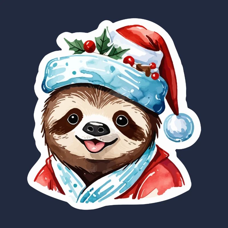Dessin de Noël paresseux