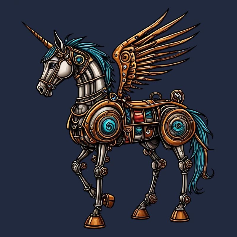 Dampf-Punk-Pferd