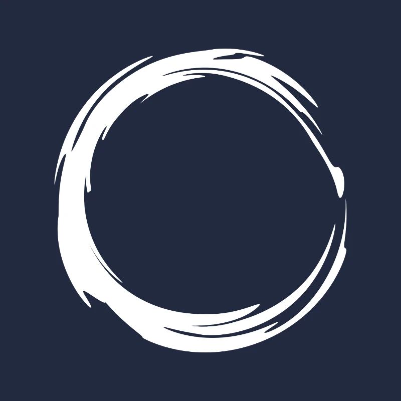 Circle design icon brush white
