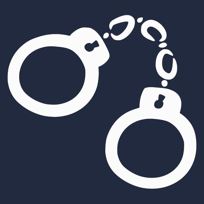 Handcuffs illustration vector white