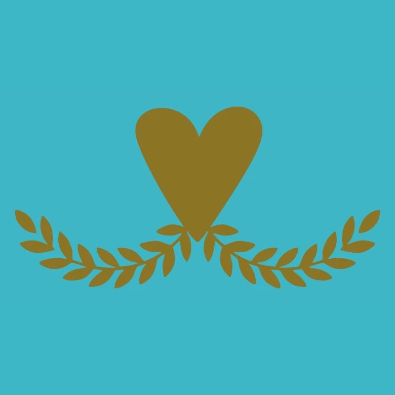 Branche de laurier coeur décor
