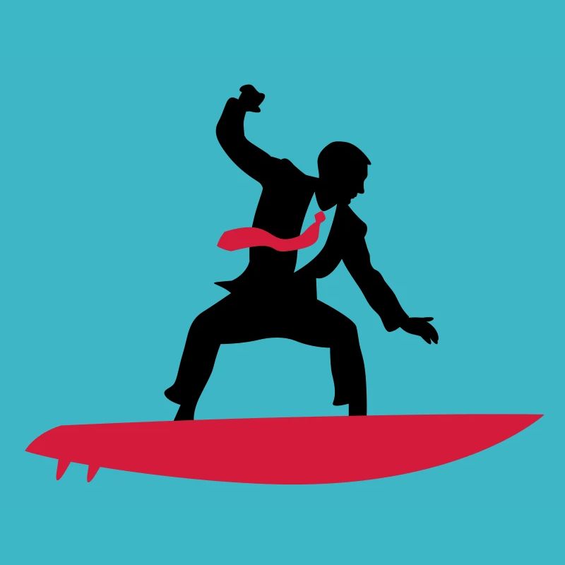 A manager surfs the office