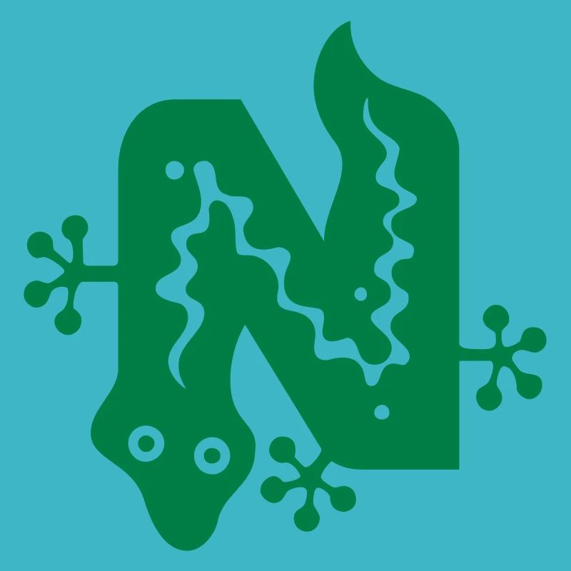 Snake | Snake | letter N | Vectorgraphic