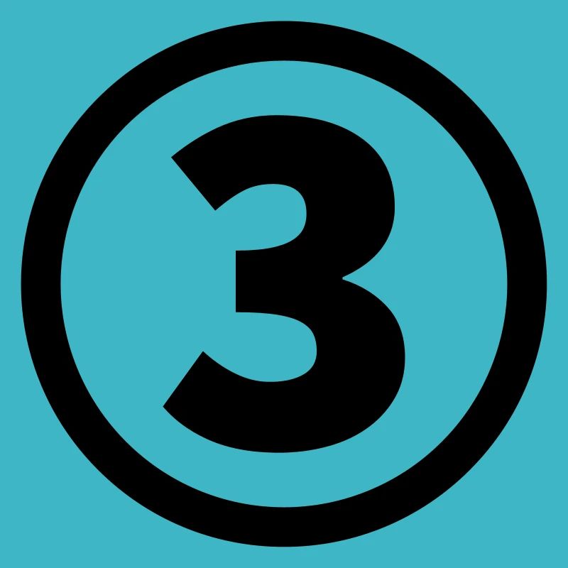 number three numéro trois