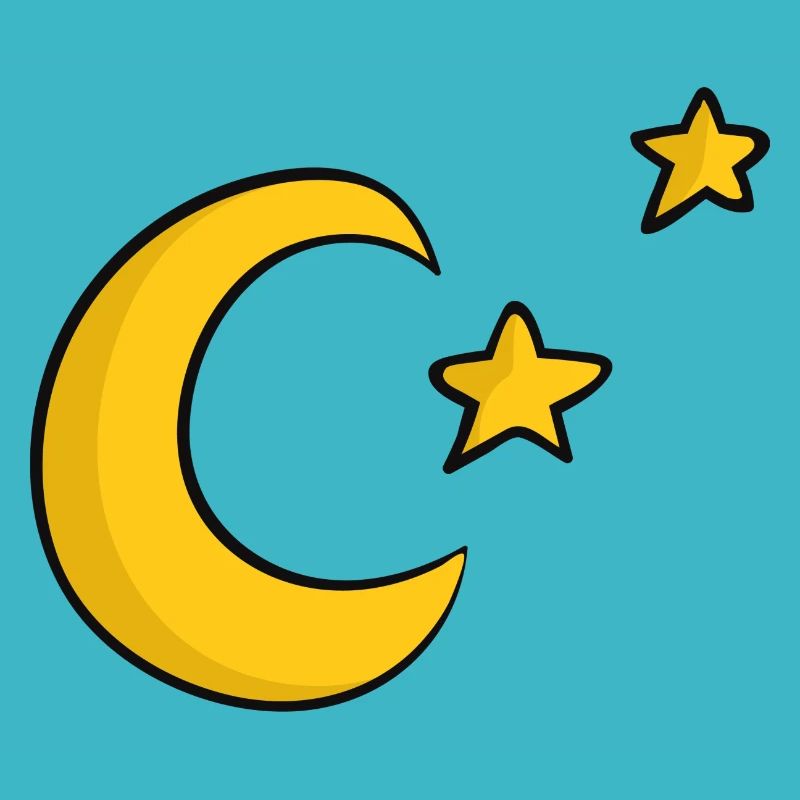 lune et étoiles