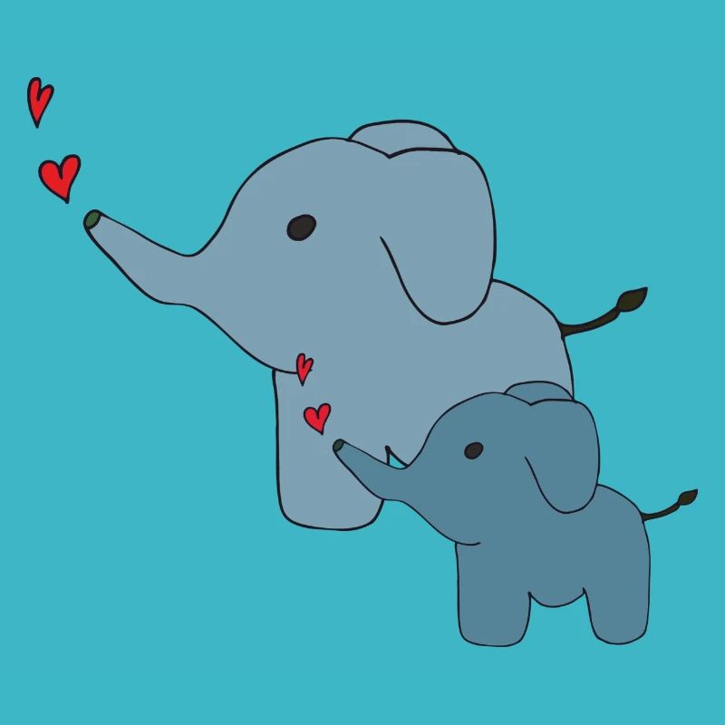 Elephant big and small