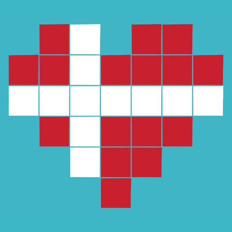 Pixel Heart Drapeau du Danemark