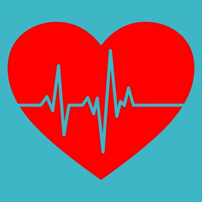 Herzschlag-Design mit EKG-Linie