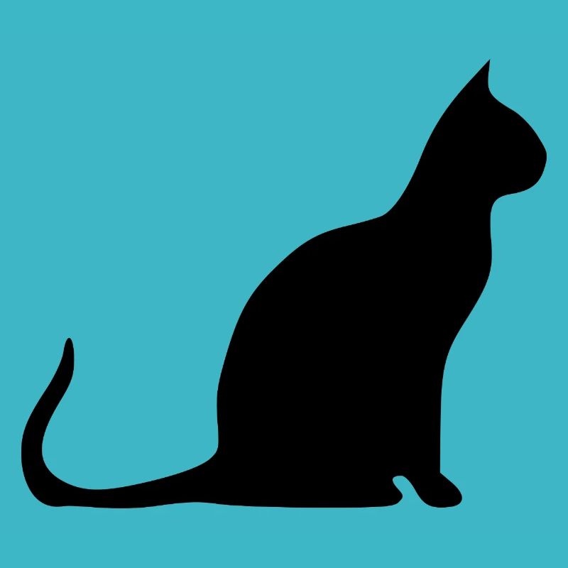 Chat noir chat Silhouettes de chats noirs