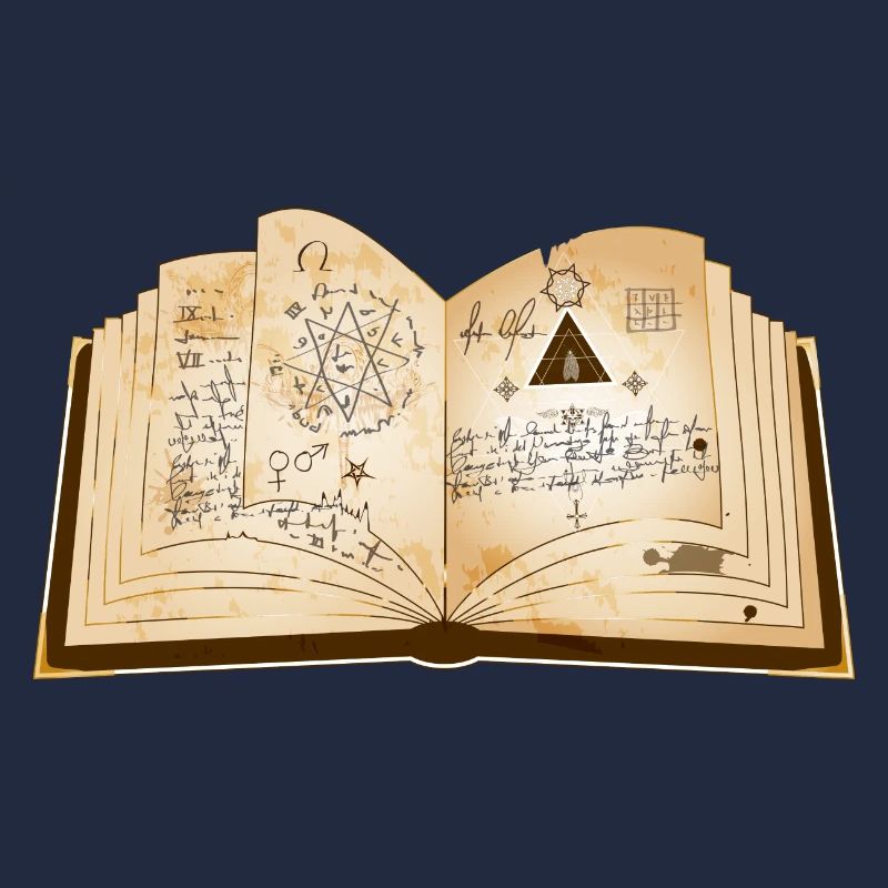ancient magic book with ancient spells