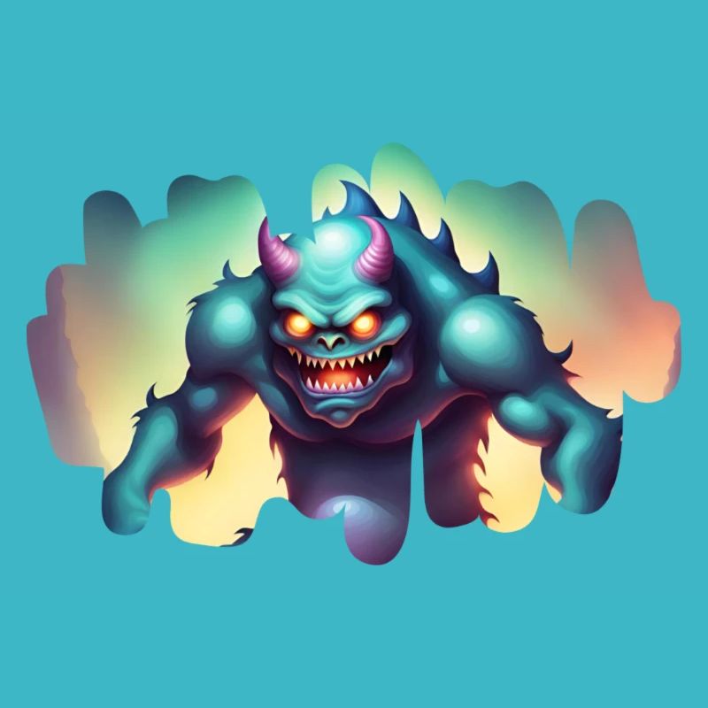 Monstre effrayant au crépuscule